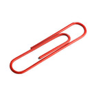 JAM Paper Colourful Jumbo Paper Clips - 2"- Red - 75 Pack-Quantity: 75 per box | Packed in a reusable clear box to keep your desktop or your desk drawer organized