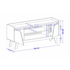 Manhattan Comfort Marcus 53.14" Mid-Century Modern TV Stand - White-Features 1 Media Hole for Cable and Wire Management