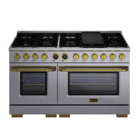 Kucht 60" KXP Series Dual Fuel Range Propane Gas - Stainless Steel/Gold-New Kucht Horus Digital Dial Thermostat