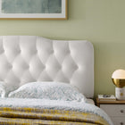Modway Annabel Diamond Tufted Performance Velvet King Headboard - White-Elegant Diamond Tufted Buttons