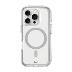 LAUT AERO SPARKLE MagSafe Case for iPhone 16 Pro Max - Crystal Silver-With IMPKT Cell TECHNOLOGY, a crystal clear design, and a 360° Sealed Air Cushion your phone gets maximum drop protection