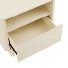 Manhattan Comfort - Ensemble de 2 tables de nuit modernes Ella 39,4" - Crème-Des pieds de luge rectangulaires épais de 17,5 cm offrent stabilité et une touche moderne et unique à une base de luge classique
