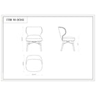 Manhattan Comfort - Lot de 2 chaises de salle à manger modernes Strine 21,65 po en velours bleu-Rembourré de velours luxueux et de similicuir avec un rembourrage en mousse haute densité
