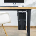 MotionGrey Under Desk PC Mount - Adjustable Computer CPU Holder with 360° Swivel for Desktop Towers - Black-Protects & Extends PC Life: Keeps your tower off the floor to avoid dust buildup, reduce internal contamination, and improve airflow