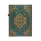 Paperblanks Midi Lined Clasp Closure Hardcover Journal - Turquoise Chronicles-Clasp closure