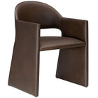 Modway Talia Vegan Leather Dining Armchair - Espresso-Premium Faux Leather Upholstery