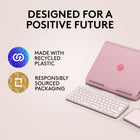 Logitech Casa Pop-Up Desk - Bohemian Blush-Indicator lights (LED): Touchpad and Keyboard
