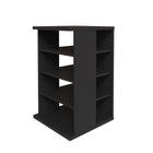 Nexera Jasper 4-Shelf Audio Tower Bookcase - Black-Adjustable shelves and optional casters for flexible use adapted to your needs