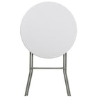 Flash Furniture 32" Round Granite Plastic Bar Height Folding Table - White-Seats up to 3 Adults