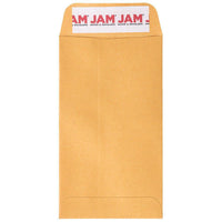 Jam Paper #5.5 Coin Recycled Business Envelopes with Peel and Seal Closure - 3 1/8" H x 5 1/2" W - Brown Kraft Manila - 100 Pack-Color: Brown Kraft Manila
