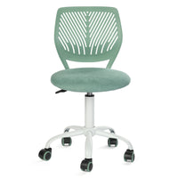 Homy Casa Colorful Fabric Teen Task Chair - Aqua Green-Adjustable Height: Customize the chair’s height with a 4.7-inch adjustable range to suit your comfort needs