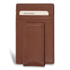 Champs - Porte-cartes Mag hybride en cuir Onyx - Marron-Étui à cartes magnétique en cuir