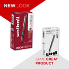 uni-ball Vision Needle Rollerball Pens – 0.7mm – Blue – 12 Pack-Capped rollerball needle pens deliver smooth flowing ink, allowing you to create concise and flawless documents with vibrant lines in a rich hue