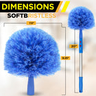 Gritt Commercial Cobweb Duster Brush - 6 11/16" Cobweb Corner Duster Brush - 20" Pole-Perfect for eliminating cobwebs and dust buildup