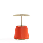 Manhattan Comfort Anderson 15.75" Modern Leatherette Upholstered End Table - Orange - Set of 2-Delivered to you Fully Assembled! No Assembly Required