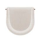 Manhattan Comfort Lia 24.8" Modern Chenille Upholstered Dining Armchair - Cream-23.23" L x 22" W x 31.89" H