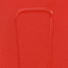 Flash Furniture Red Metal Indoor-Outdoor Stackable Chair-Plastic Caps on cross brace protect finish when stacked