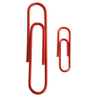 JAM Paper Combo Pack Colourful Paper Clips - Standard & Jumbo - Red - 100 Pack & 75 Pack -Size: 1 inch (Standard/Regular) & 2 Inch (Jumbo) | Keep your stacks of paper organized with coloured paper clips