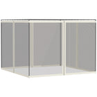 Outsunny Replacement Mosquito Netting for Gazebo 10' L x 13' W - White-Four separate panels with a zipper on each panel to connect with the adjoining piece  