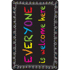 Ashley Productions Smart Poly Welcome Mat with Slip Resistant Backing - 15.5" x 23.5" - Chalk Loops Everyone Welcome - 2 Pack-Choose from a variety of educational, nature-inspired, or interactive designs to complement your teaching style and classroom theme.