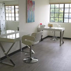 Plata Import - Mac Bureau Bureau Bureau Placage De Bois Avec Pieds En Acier Inoxydable, Blanc-Panneaux de fibres à densite moyenne et placage de bois avec pieds en acier inoxydable