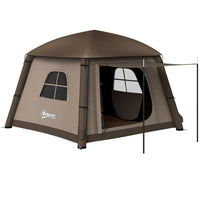 Outsunny Inflatable Camping Tent-Inflates quickly in two minutes with included air pump
