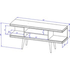 Manhattan Comfort Utopia 53.14" Modern TV Stand - White Matte-Ample Storage Space with Media Holes for Wire Management