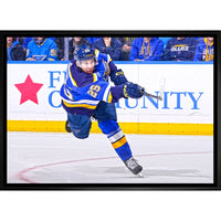 Jordan Kyrou St. Louis Blues - Framed Canvas - 31" x 22"-Premium canvas print with gallery-wrapped edges