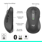 Logitech Signature M650 L Left Wireless Mouse - Graphite-24 month battery life: Work for up to 2 years on the single AA battery that comes with your multi-device mouse