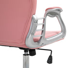 Vinsetto 360-Degree Swivel Computer Desk Chair - Pink-Super comfort and upholstery padded backrest and seat