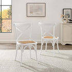 Modway Gear Dining Side Chair - White - 2 Pack-No Assembly Required