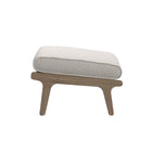 Modway Saratoga Outdoor Teak Wood Chair and Ottoman Set - Pebble-8