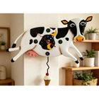 Enesco Allen Designs Bessy Cow Whimsical Pendulum Wall Clock-Hand crafted from high-quality resin material that is hand-painted by skilled artisans and packaged in a kraft gift box