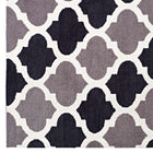 Modway Lida Moroccan Trellis Area Rug - 5 ft W x 8 ft L - Charcoal/Black-100% Polyester Microfiber