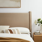 Modway Rael Performance Velvet Queen Headboard - Taupe-Stain-Resistant Performance Velvet