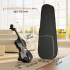 HOMCOM 4/4 Full Size Violin Kit-Features a classic finish for an elegant, timeless look