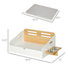 PawHut Elevated Dog Bed with Dog Bowls and Washable Cover-Includes 2 feeding bowls to solve pet's feeding issue