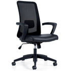 Offices to Go Adapt High Back Synchro-Tilter Office Chair with Fixed Loop Arms - Black-Synchro-tilter chair