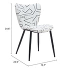Zuo Prestige Dining Chair - White - Set of 2-6