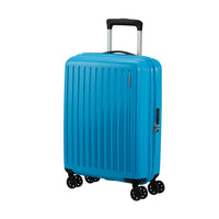 American Tourister 19" Rejoy Carry-on Luggage - 360-Degree Spinner - Azure Blue-Constructed of 100% polypropylene offering extreme durability with a texture that reduces the visibility of scratches