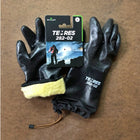 TEMRES - Gants à isolation thermique, enduits de polyuréthane, à prise rugueuse, en acrylique isolé, poignets allongés, cordon de serrage, taille XXL (11)-Reste flexible jusqu'à -50 degrés Celsius