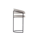 Manhattan Comfort - Augusta tabouret de bar moderne 22,8" en similicuir rembourré - gris clair - lot de 3-Fait pour durer. Produit de qualité commerciale