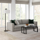 Hudson&Canal Greyson 68" Tall Floor Lamp with Fabric Shade - Blackened Bronze/White-Clean with a soft, dry cloth and no harsh chemicals or abrasive cleaning materials