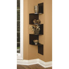 Nexxt Provo Corner Shelf Wood, Espresso, 57" x 12" x 12"-Material: the wall shelf is made of high-quality, durable medium-density fiberboard (MDF) that provides stability. rely on the shelf to keep your items safe and sound, with a visually pleasing finish