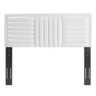 Modway Believe Channel Tufted Performance Velvet Full/Queen Headboard - White-Plywood & MDF Frame