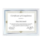 Cadres en verre St. James pour certificats, diplômes et documents – Bordure décorative – Feuille argentée – 8,5 po x 11 po – Paquet de 2-Pour mettre fièrement en valeur vos documents importants, le design sans cadre apporte une touche d’élégance raffinée