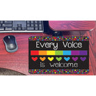 Ashley Productions Smart Poly Computer Mouse Pad - Every Voice is Welcome Here - 6 Pack-Use in the classroom, home or office