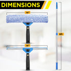 Gritt Commercial Pro Window Washing Cleaning Kit - 14" Squeegee - 14" Washer - 6' Telescopic Pole - 2 Pack-Great for heavy-duty window cleaning