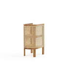 Manhattan Comfort Versailles 11.81" Industry Chic End Table - Nature-Unique Dip Tray Top Perfect for Family Photos and Home Décor Display