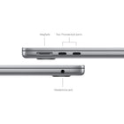 Apple MacBook Air 13.6" - M3 Chip - 256 GB SSD - 16 GB Unified Memory - Space Grey - English-Look sharp, sound great: Everything looks and sounds amazing with a 1080p HD camera, three mics, and four speakers with Spatial Audio.